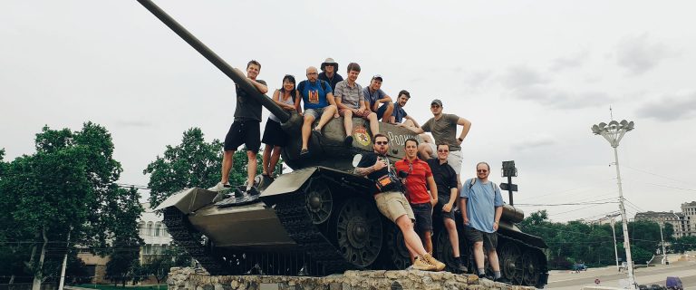 Transnistria Group Tour on War Tank
